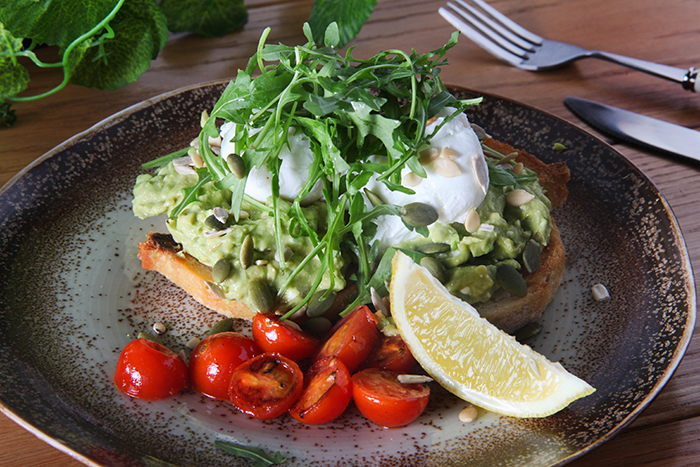 Smashed Avocado With Poached Eggs